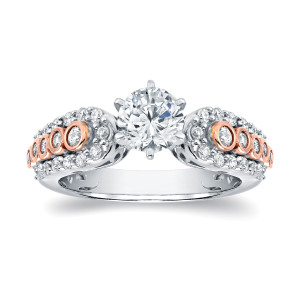 Certified Pink & White Two-Tone Diamond Ring with 1.5ct TDW - Yaffie Gold