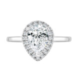 Golden Brilliance: Pear-Shaped 1 1/2ct TDW Diamond Engagement Ring by Yaffie