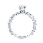 Gold Yaffie Princess-cut Diamond Engagement Ring with 1 1/2ct Total Diamond Weight.