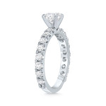 Gold Yaffie Princess-cut Diamond Engagement Ring with 1 1/2ct Total Diamond Weight.