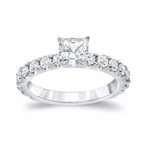 Certified Princess Diamond Engagement Ring - Yaffie Gold, 1 3/4ct TDW