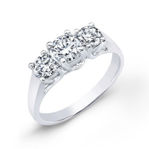 3-stone Engagement Ring with Yaffie Gold and 1 3/4ct TDW Diamonds.