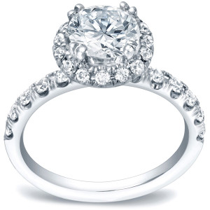 Certified Round Diamond Engagement Ring, Yaffie Gold, 1 3/5ct TDW