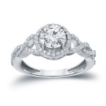 Sparkle in Love with Yaffie Gold Halo Diamond Engagement Ring