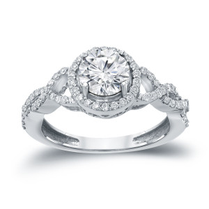 Sparkle in Love with Yaffie Gold Halo Diamond Engagement Ring