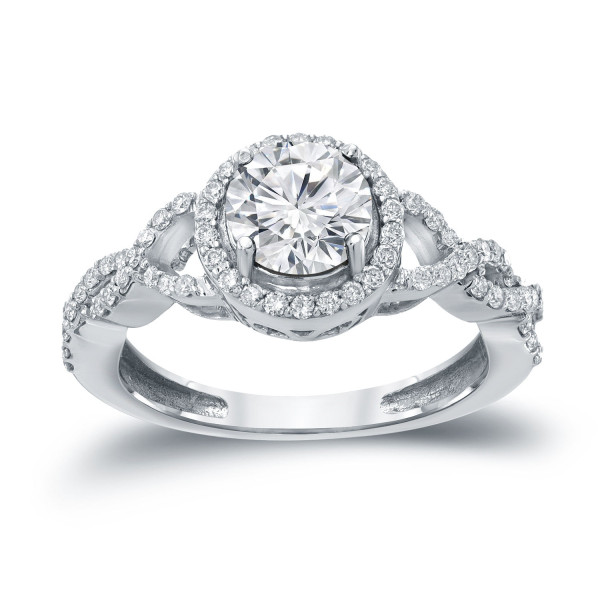 Sparkle in Love with Yaffie Gold Halo Diamond Engagement Ring