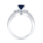 Sapphire and Diamond Engagement Ring - Yaffie Gold