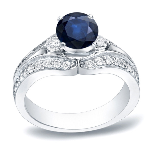 Sapphire and Diamond Engagement Ring - Yaffie Gold