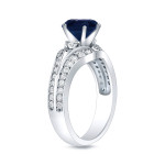 Sapphire and Diamond Engagement Ring - Yaffie Gold