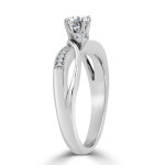 Gold Yaffie Ring with Sparkling 1/2ct TDW Bypass Diamonds for Engagement