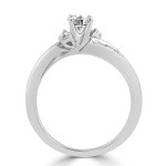 Gold Yaffie Ring with Sparkling 1/2ct TDW Bypass Diamonds for Engagement