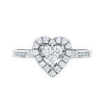Golden Yaffie Sparkle - Stunning 1/2ct Diamond Halo Engagement Ring