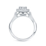 Golden Yaffie Sparkle - Stunning 1/2ct Diamond Halo Engagement Ring