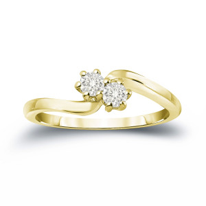 Sparkling Yaffie Gold 2-Stone Diamond Engagement Ring (1/2ct TDW)
