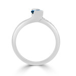 Blue Diamond Tension 1/2ct Engagement Ring - Yaffie Gold