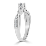 Sparkling Yaffie Gold Twisted Engagement Ring with 1/3 Carat of Diamonds
