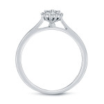 Sparkling Yaffie Gold Diamond Halo Engagement Ring, 1/4ct Total Weight