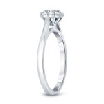 Sparkling Yaffie Gold Diamond Halo Engagement Ring, 1/4ct Total Weight