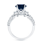 Engage in Elegance with Yaffie Blue Sapphire and Diamond Ring