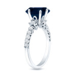 Engage in Elegance with Yaffie Blue Sapphire and Diamond Ring
