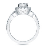 Certified Round Diamond Engagement Ring - Yaffie Gold 1ct TDW