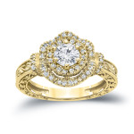 Yaffie Gold 1ct TDW Diamond Engagement Ring