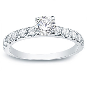 Golden Yaffie, Round Diamond Engagement Ring with 1ct TDW