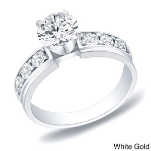 Golden Yaffie, Round Diamond Engagement Ring with 1ct TDW