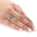Engage in Beauty with Yaffie 1ct Blue Diamond Duo