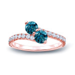 Engage in Beauty with Yaffie 1ct Blue Diamond Duo