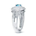 Blue Diamond Engagement Ring with Yaffie Gold, 2/5ct TDW