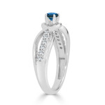 Blue Diamond Engagement Ring with Yaffie Gold, 2/5ct TDW