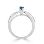 Blue Diamond Engagement Ring with Yaffie Gold, 2/5ct TDW