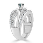 Braided Blue Diamond Engagement Ring with 2/5ct TDW by Yaffie Gold