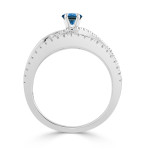 Braided Blue Diamond Engagement Ring with 2/5ct TDW by Yaffie Gold