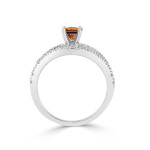 Brown Round Diamond Engagement Ring - Yaffie Gold 3/4ct TDW