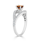 Brown Round Diamond Engagement Ring - Yaffie Gold 3/4ct TDW