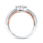 Gold 2-Stone Round Diamond Ring with 1ct Total Weight by Yaffie