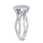 Sparkling Yaffie Engagement Ring with 1 1/6ct TDW White Gold Diamond Cluster.