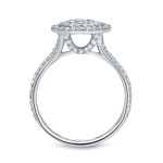 Sparkling Yaffie Engagement Ring with 1 1/6ct TDW White Gold Diamond Cluster.