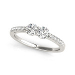 Double the Sparkle: Yaffie White Gold Ring with 1/2ct TDW of Round Cut Diamonds