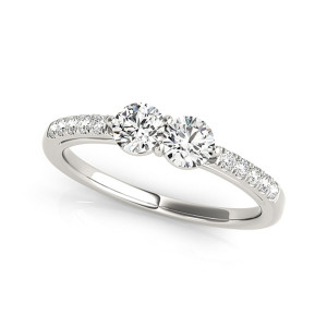 Double the Sparkle: Yaffie White Gold Ring with 1/2ct TDW of Round Cut Diamonds