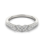 Double the Sparkle: Yaffie White Gold Ring with 1/2ct TDW of Round Cut Diamonds