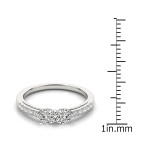 Double the Sparkle: Yaffie White Gold Ring with 1/2ct TDW of Round Cut Diamonds
