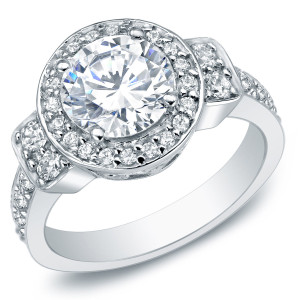 Certified Diamond Ring in Yaffie White Gold with 2 3/4ct TDW