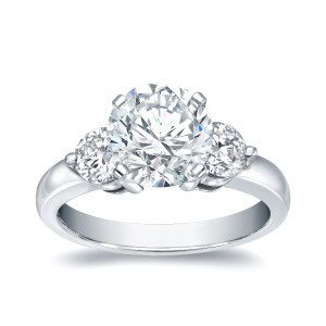3 Stone Engagement Ring in Yaffie White Gold with 2ct TDW