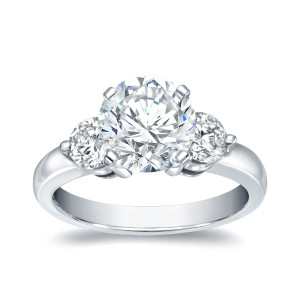 3 Stone Engagement Ring in Yaffie White Gold with 2ct TDW