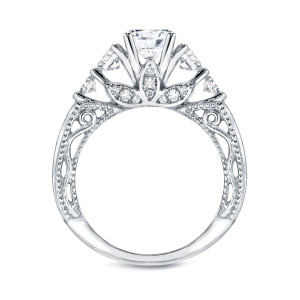 Certified Round Diamond Engagement Ring by Yaffie in White Gold with 2ct TDW