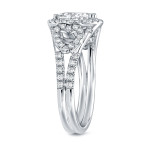 Certified Heart-Shaped Diamond Engagement Ring in Yaffie White Gold with a 1 7/8ct TDW