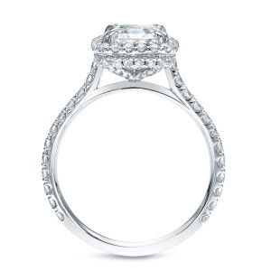 Certified Cushion 2ct TDW White Gold Diamond Engagement Ring by Yaffie